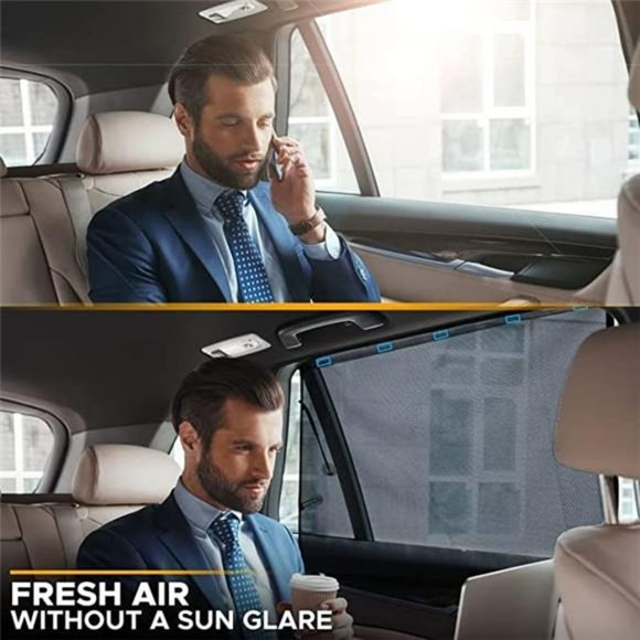 Magnetic Car Side Window Sun Shade (2 Pack) | Rear Window Sunshade - Picture 4 of 6